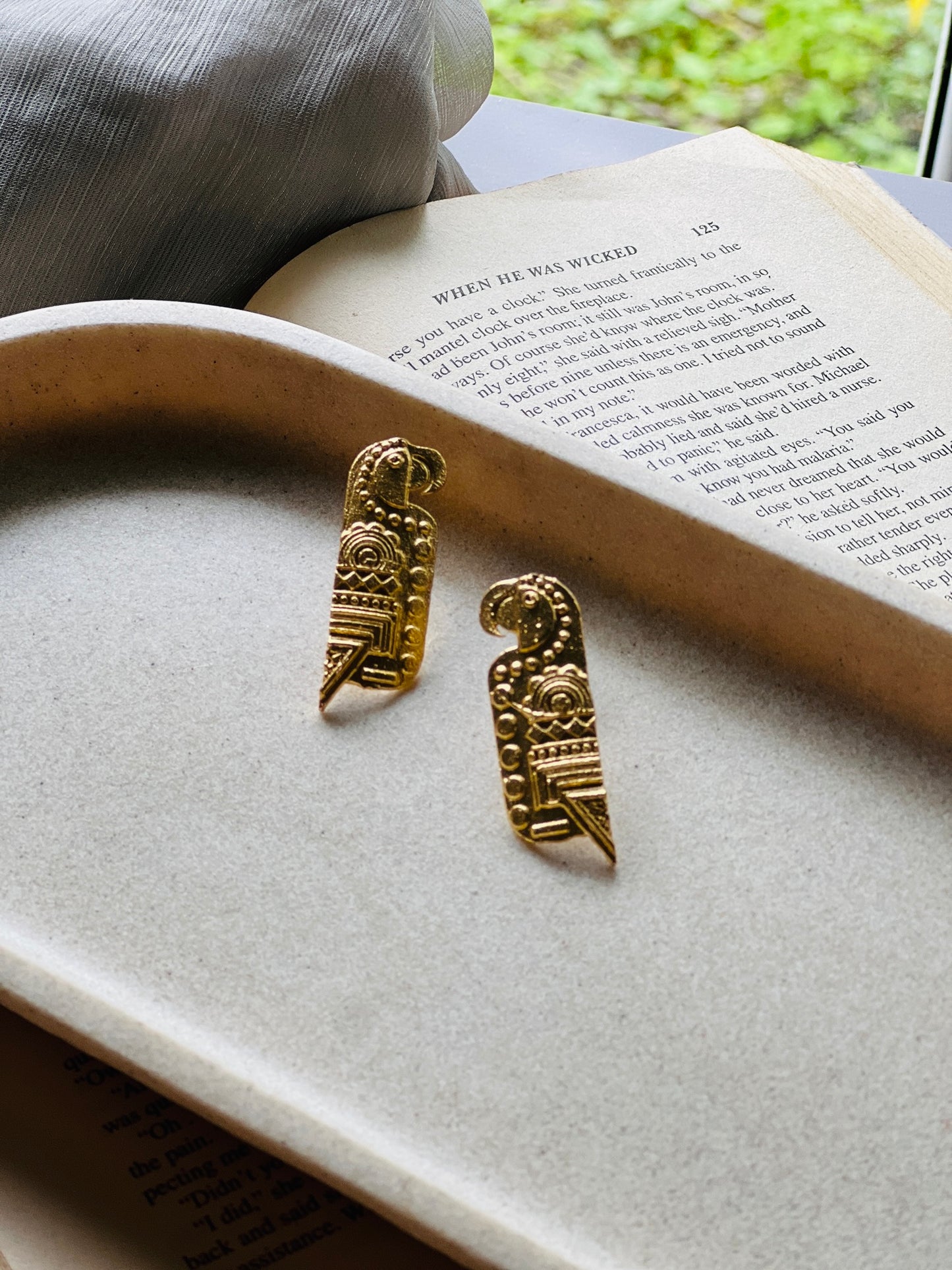 Matte Parrot Glow Earrings