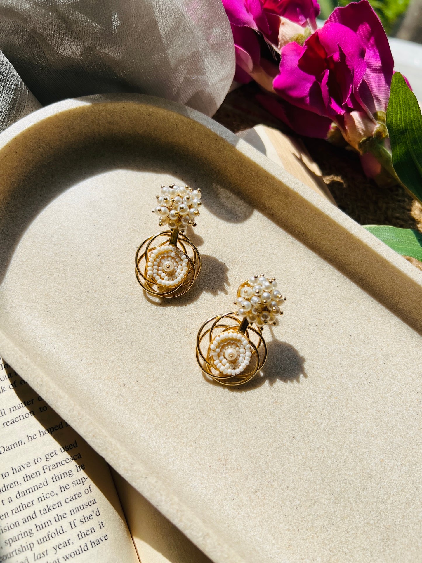 Pearl Orbit Bloom Earrings