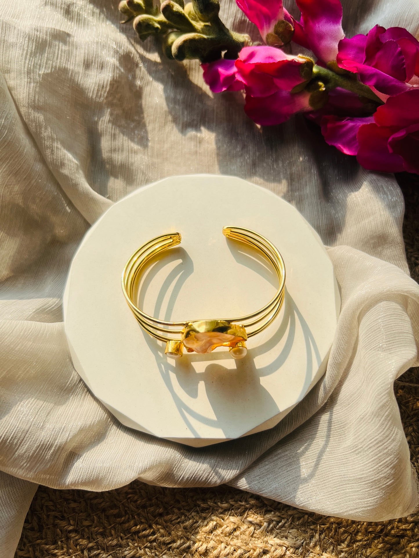 Baroque Majesty Pearl Bangle - bangles