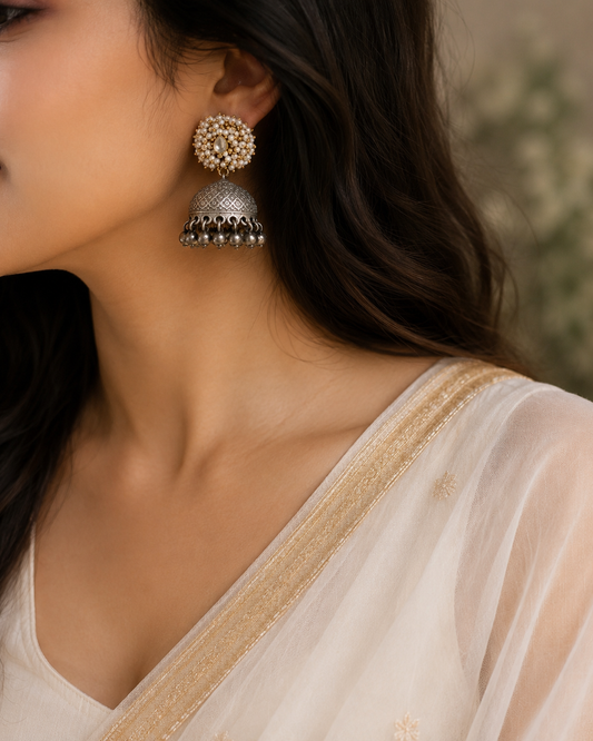 Tarini Pearl Jhumkas
