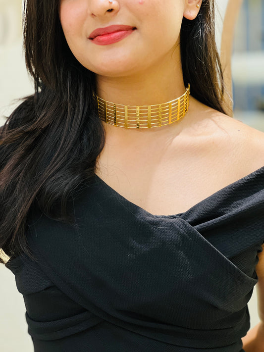 Aurelia Gold Grid Choker