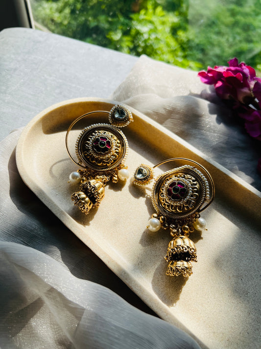 Meher Pearl Chand Earrings