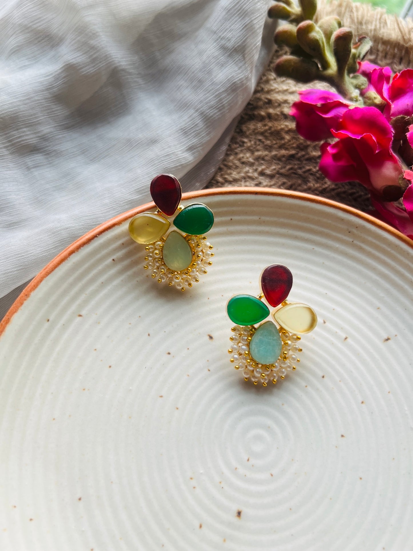 Ethereal Gem Studs - Earrings