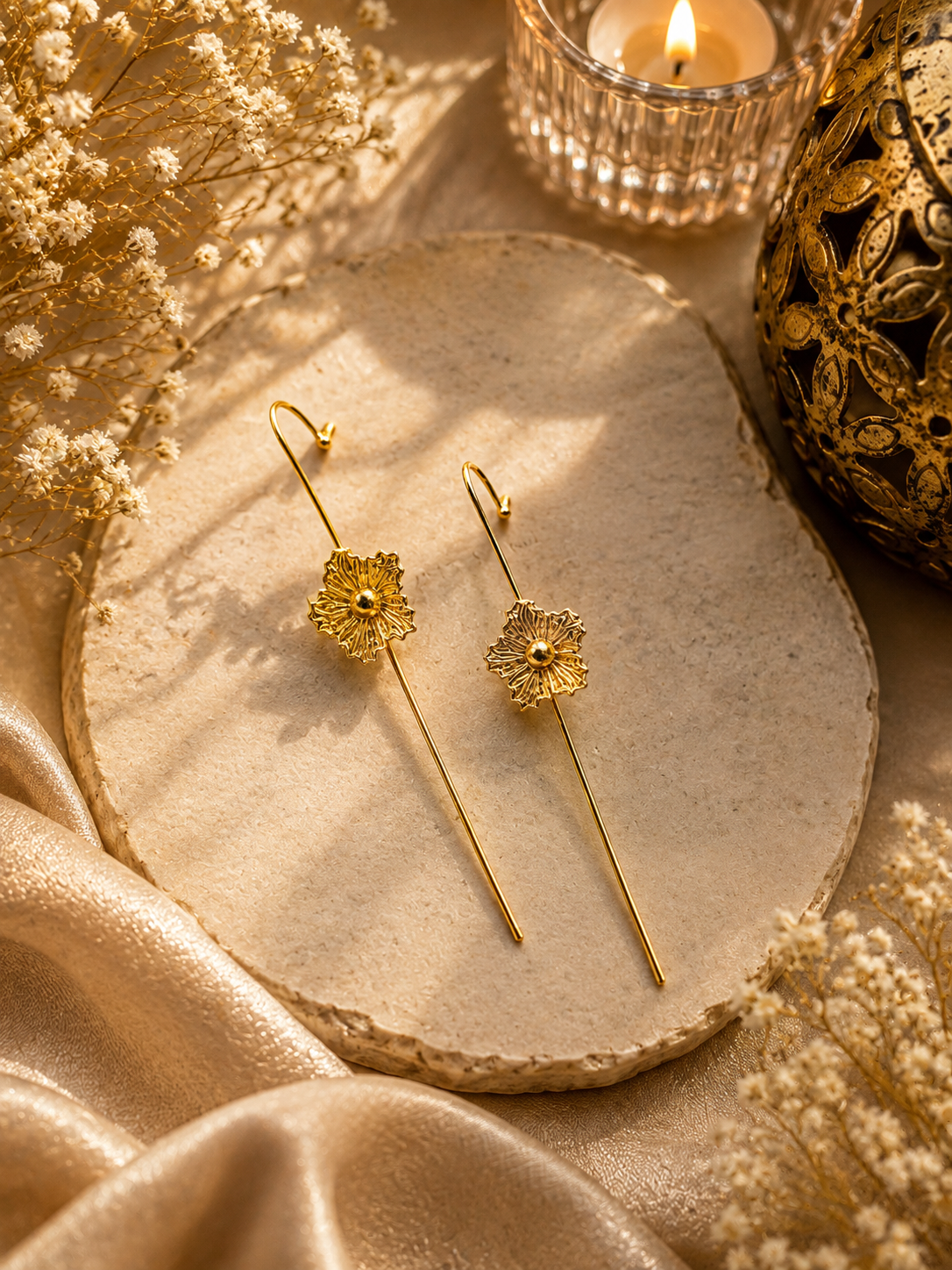 Aaradhya Bloom Gold Ear Cuff