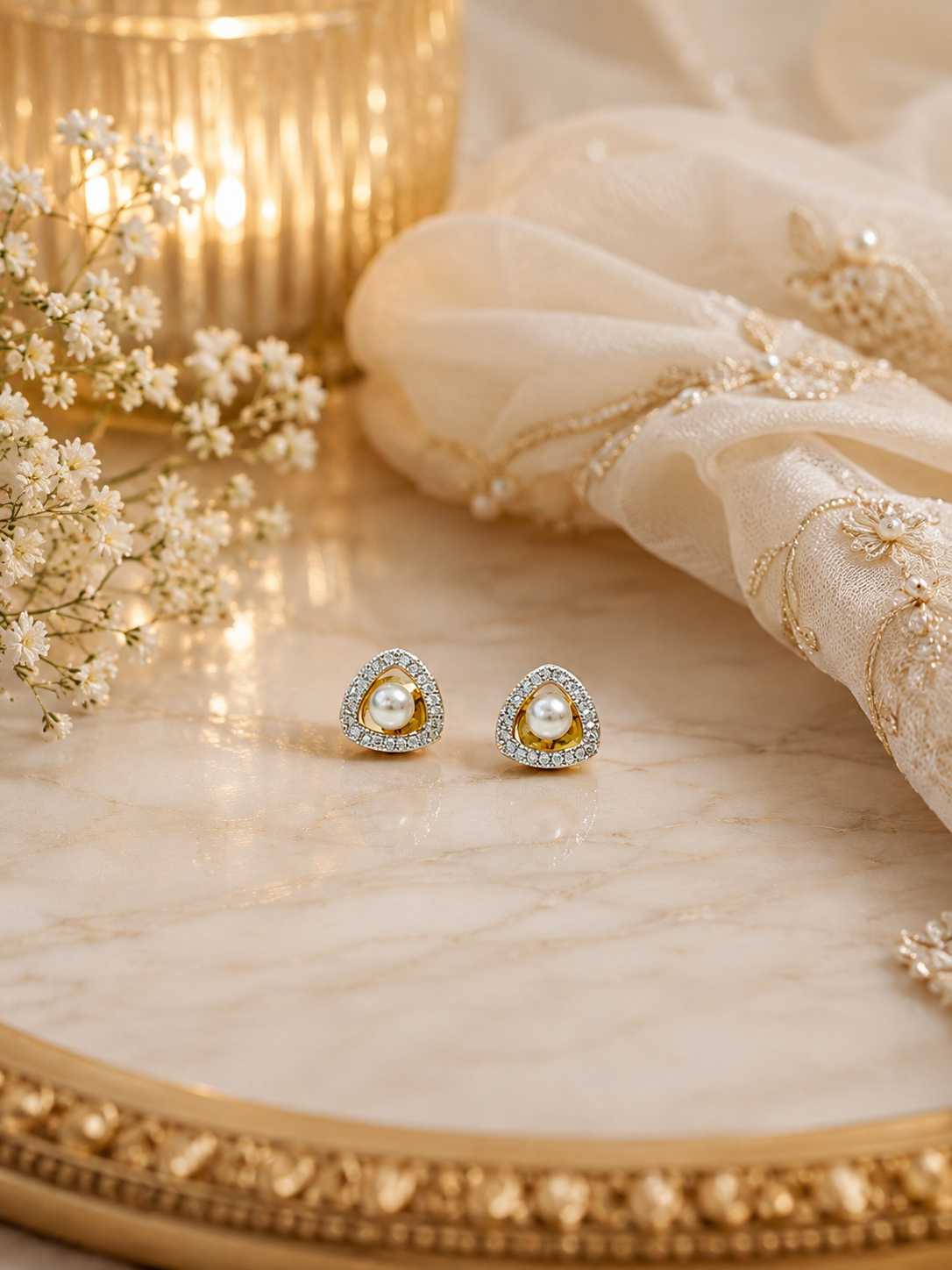 Pearl Aura Studs