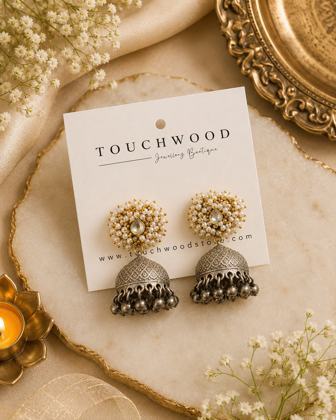 Tarini Pearl Jhumkas