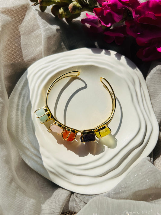 Elara Natural Stone Bangle - bangles