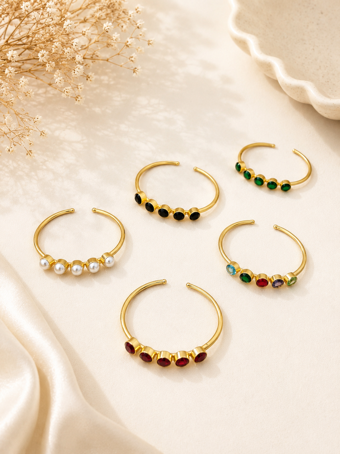 Aurora Gem Adjustable Bangle