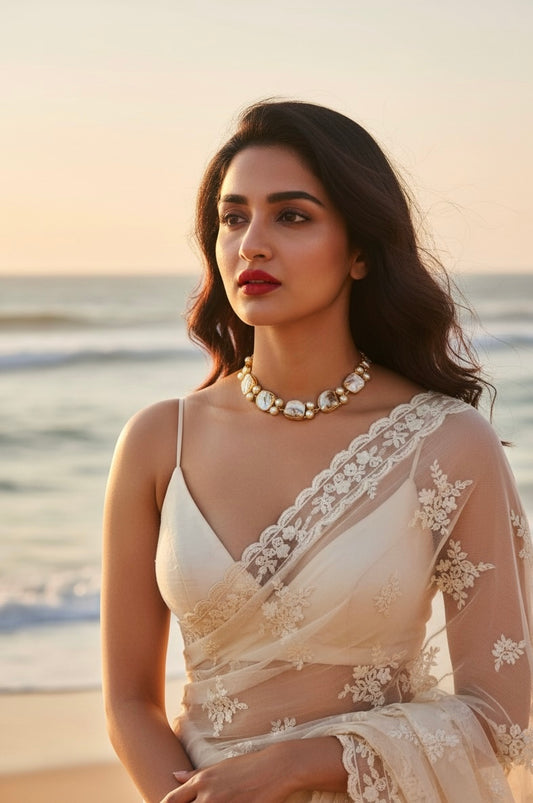 Bold Baroque Pearl Neckpiece Set