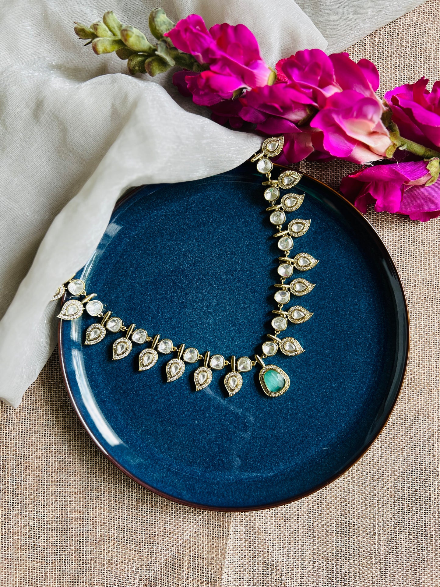 MOISSANITE MANGO STONE NECKLACE - Neckpiece