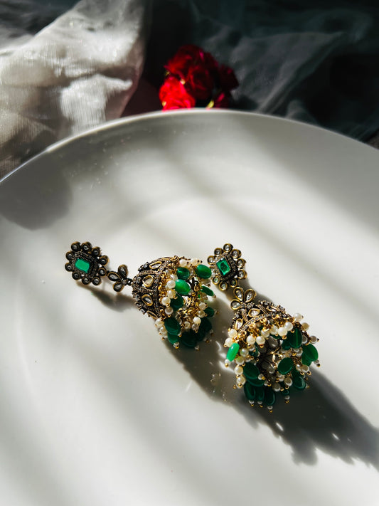 Regal Pearl Radiance Jhumka - Earrings