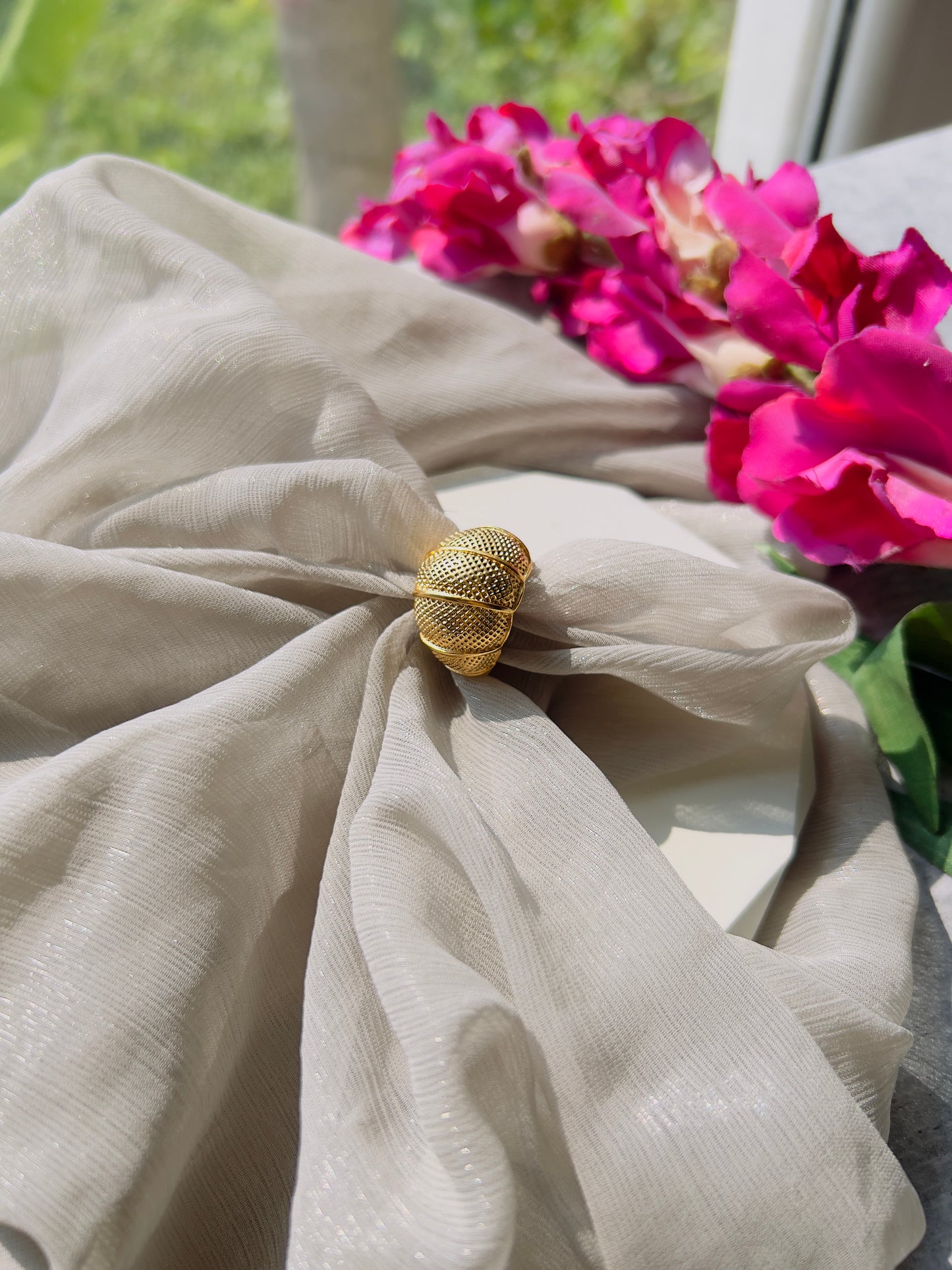 Aurora Textured Dome Ring