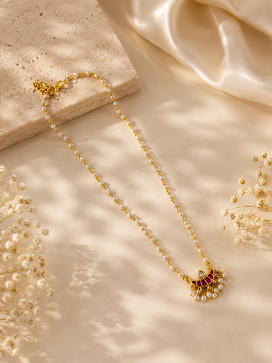 Pearl Crescent Necklace