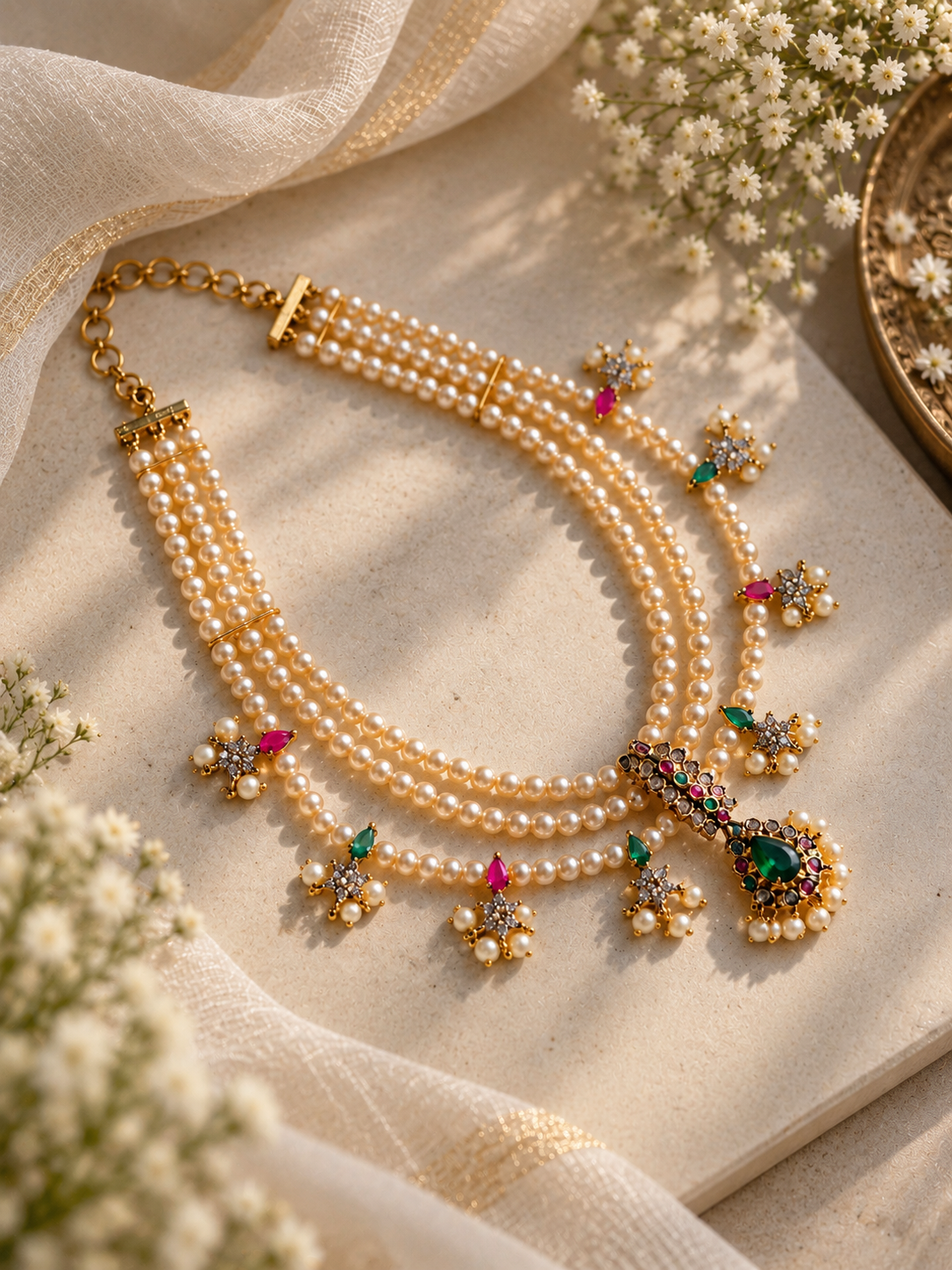 Madhvi Pearl Necklace