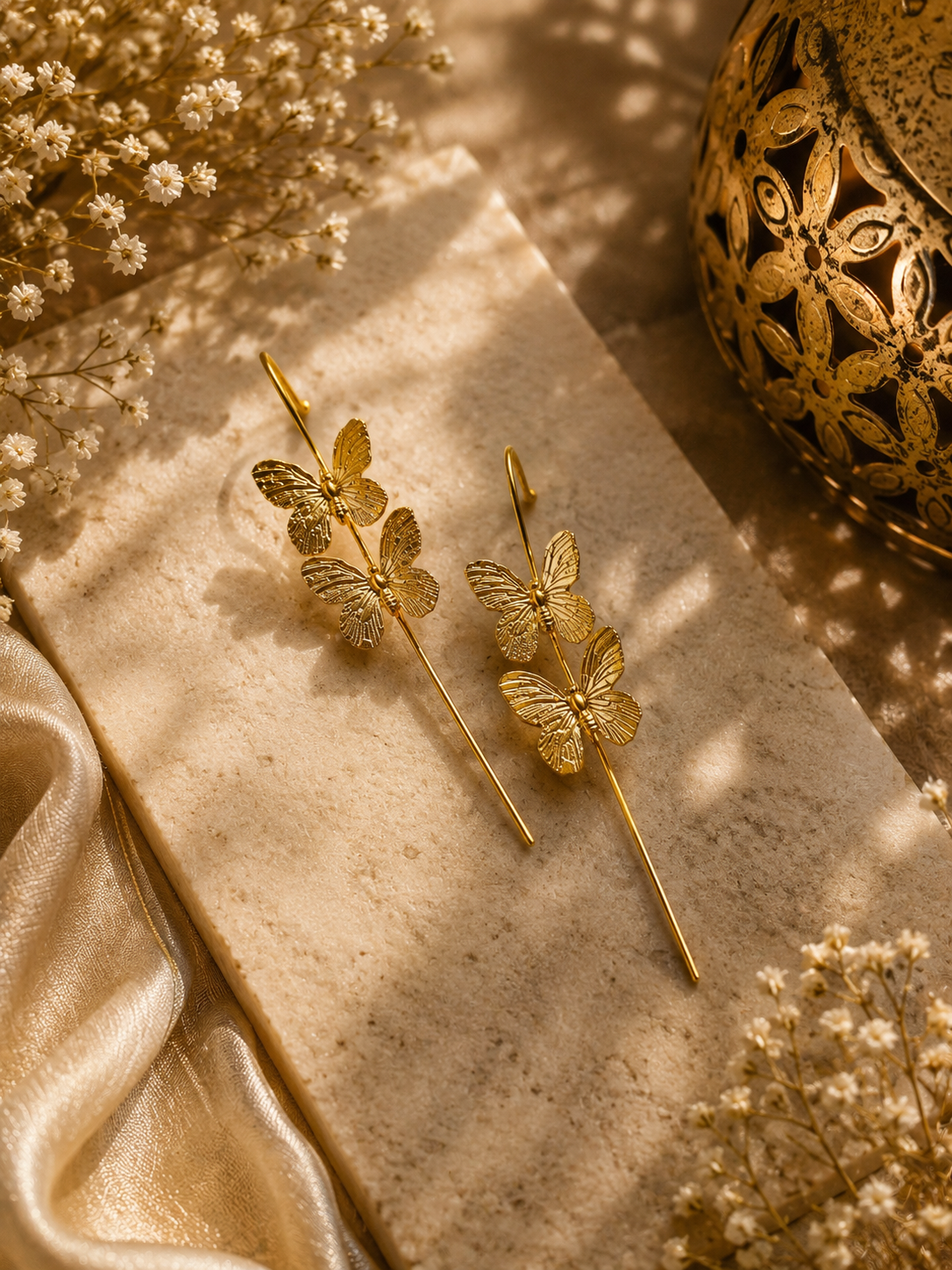 Aarika Butterfly Gold Ear Cuff