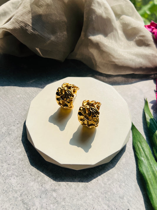 Molten Gold Sculpt Hoops