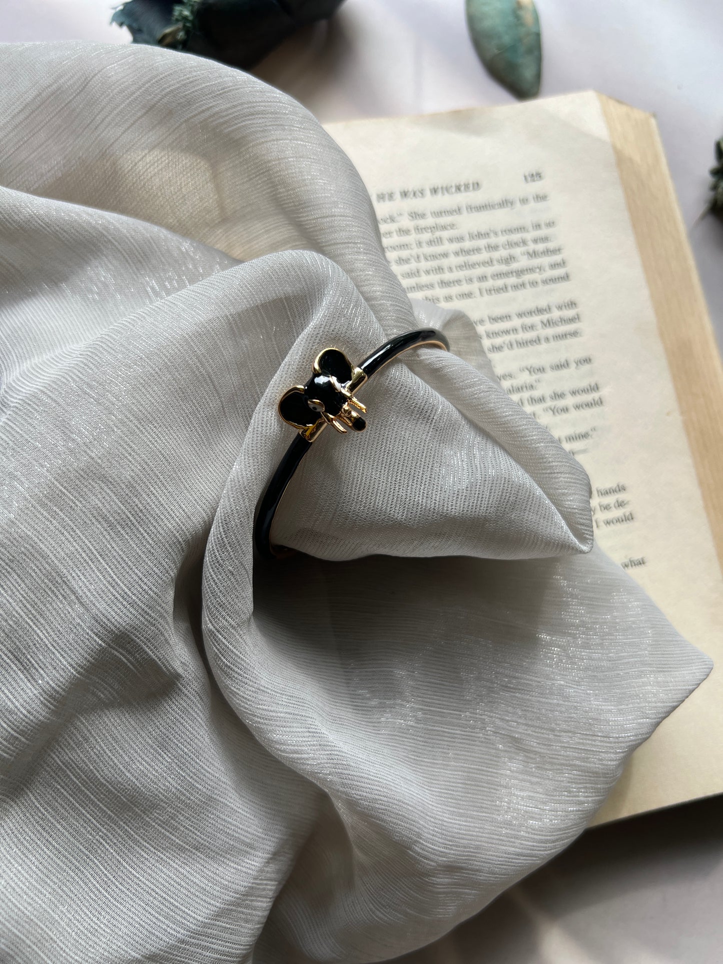 Elephant Charm Cuff