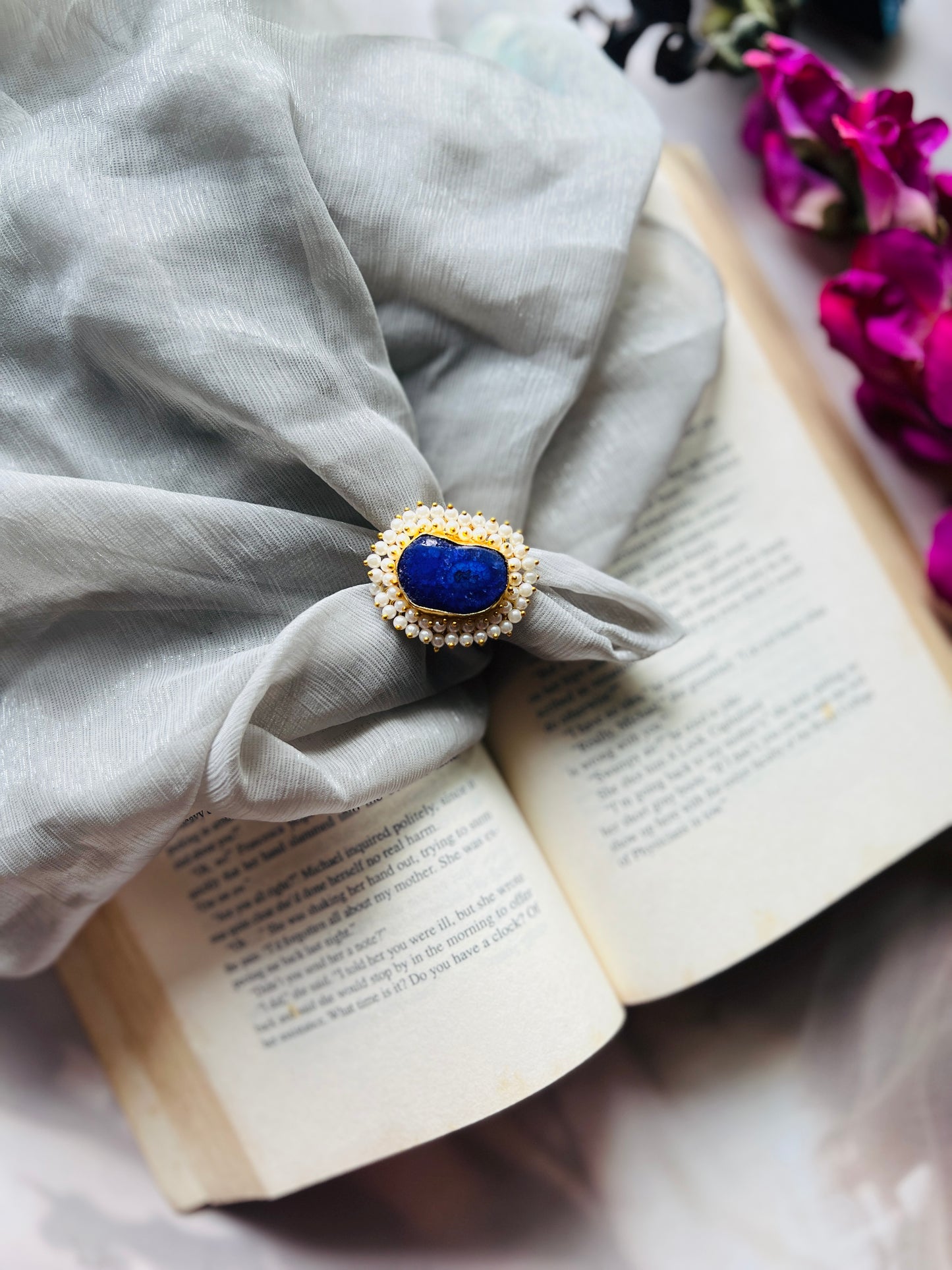 Pearl Glow Natural Stone Ring