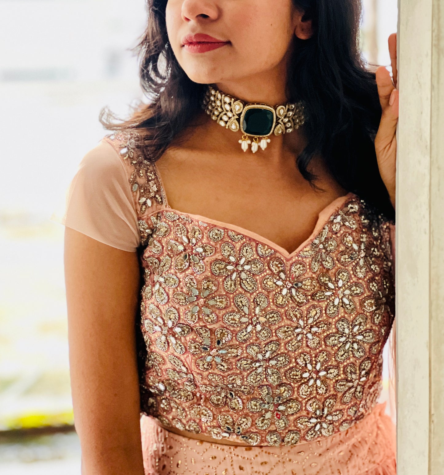 MOISHEE MOISSANITE STONE CHOKER - Neckpiece