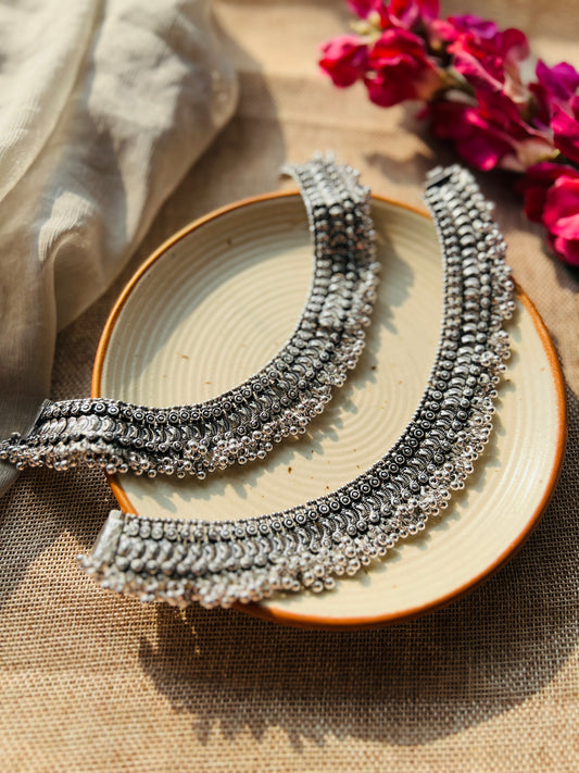 Anvika Silver Payal (Anklets Pair)