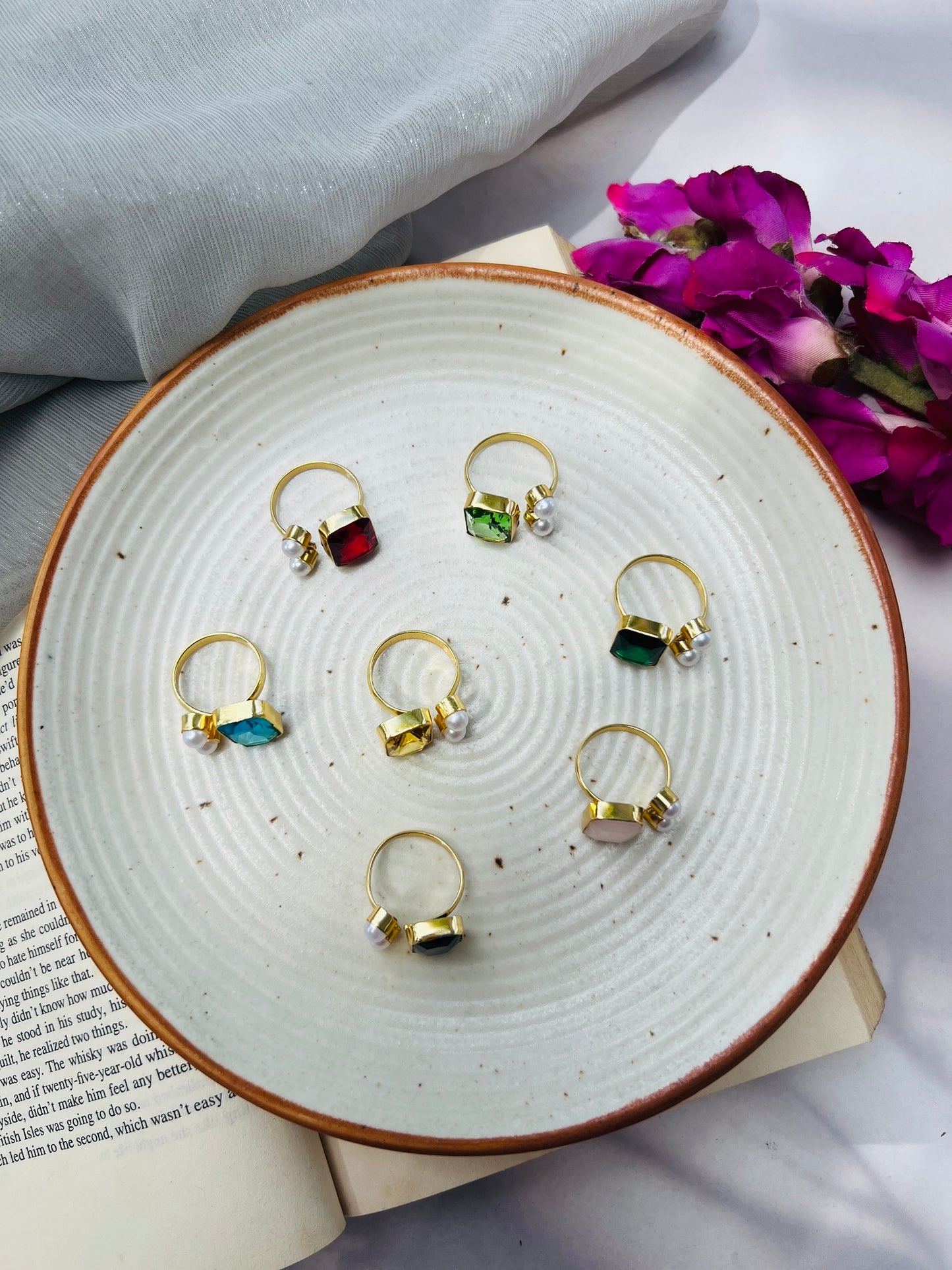 Pearl Glow Adjustable Ring