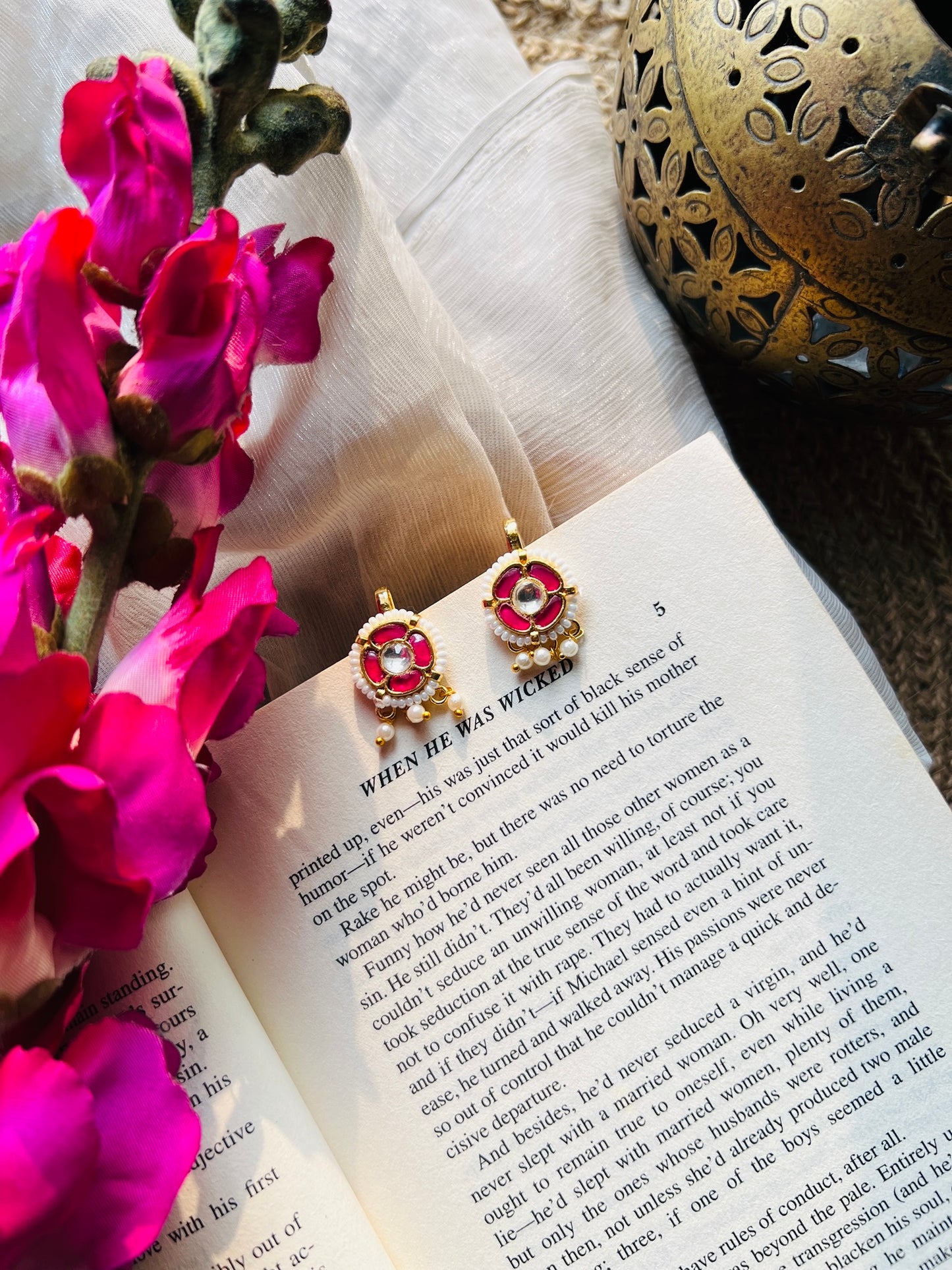 Shringara Kundan Ear Cuffs - Earrings