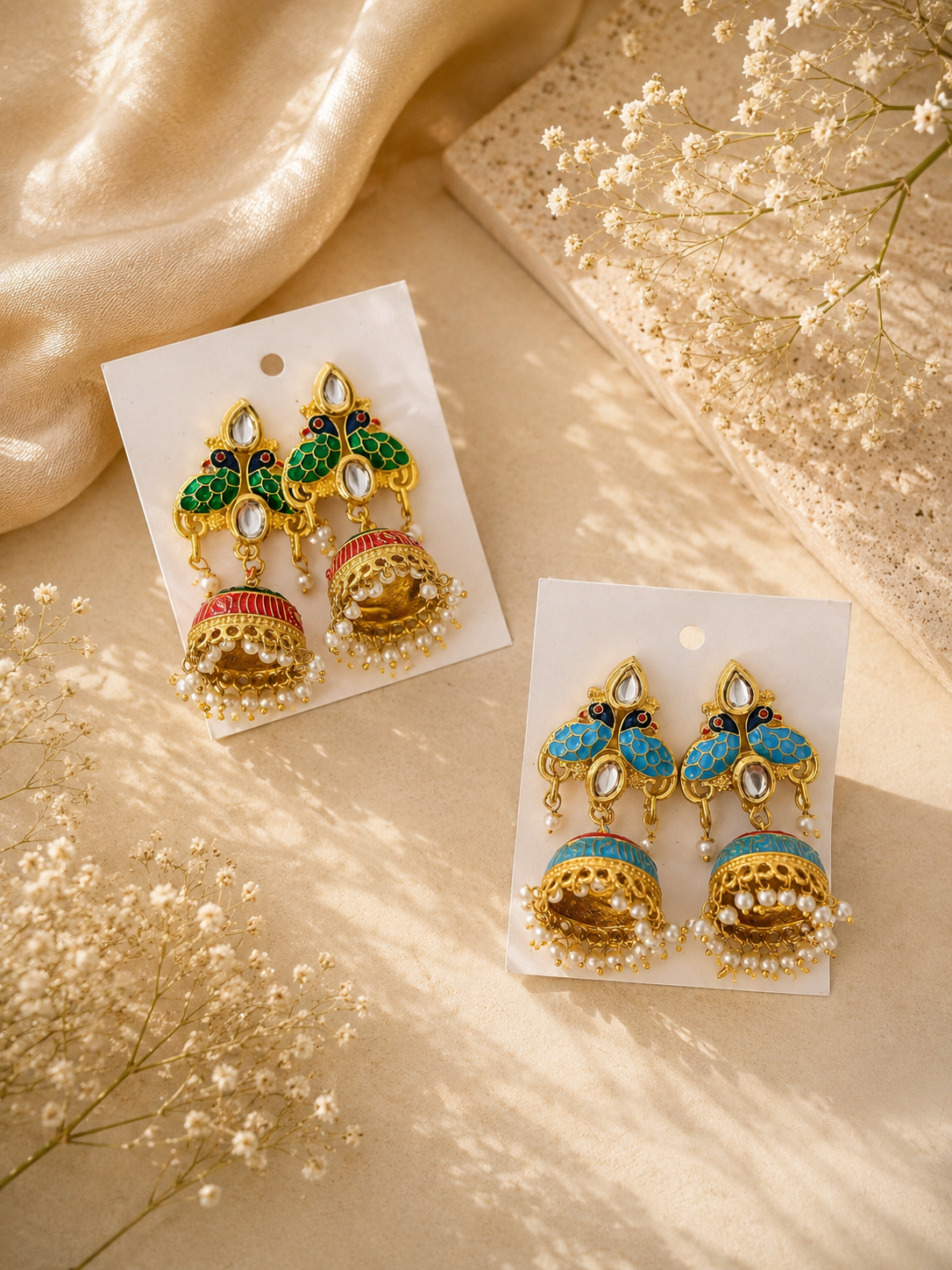 Mayura Jhumka Earrings