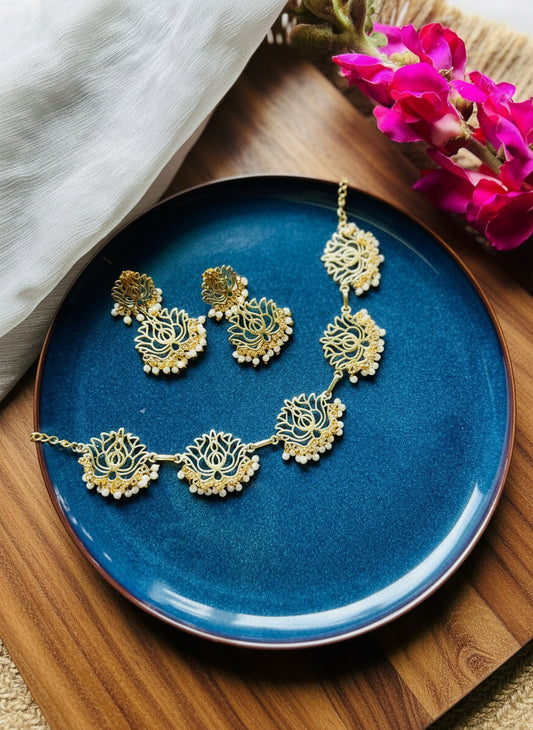 Lotus Elegance Neckpiece - Neckpiece