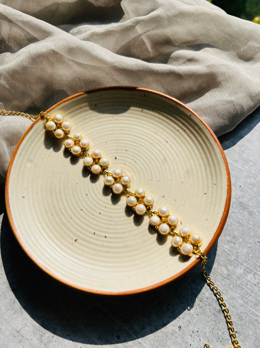 Pearl Blossom Gold Choker