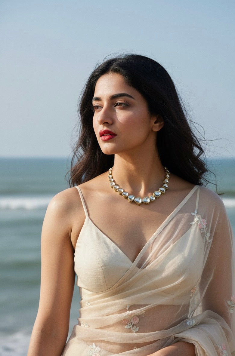 Ziya Polki Kundan Stone Neckpiece