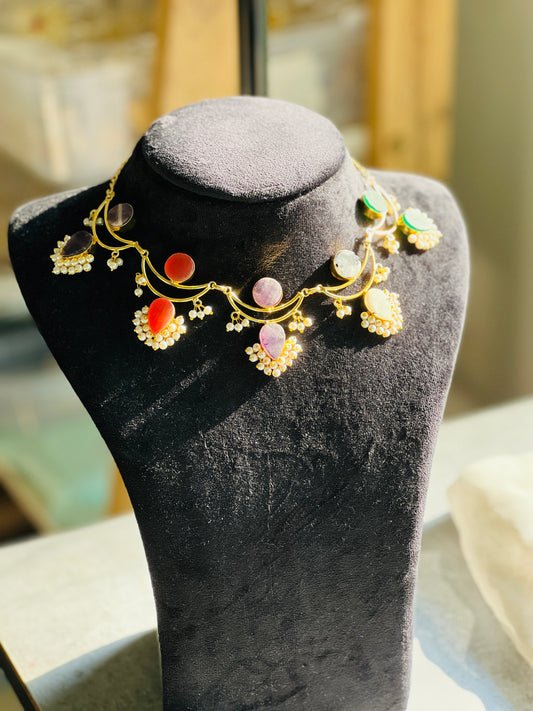Gold Pearl Drop Necklace