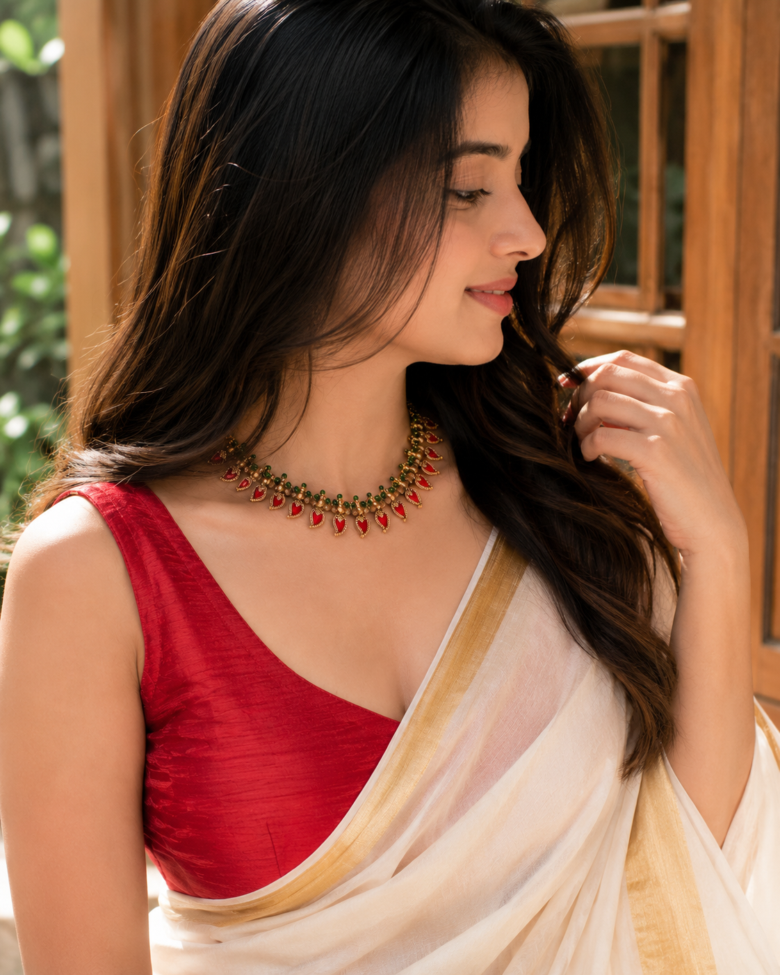 Sindhoora Elakka Choker