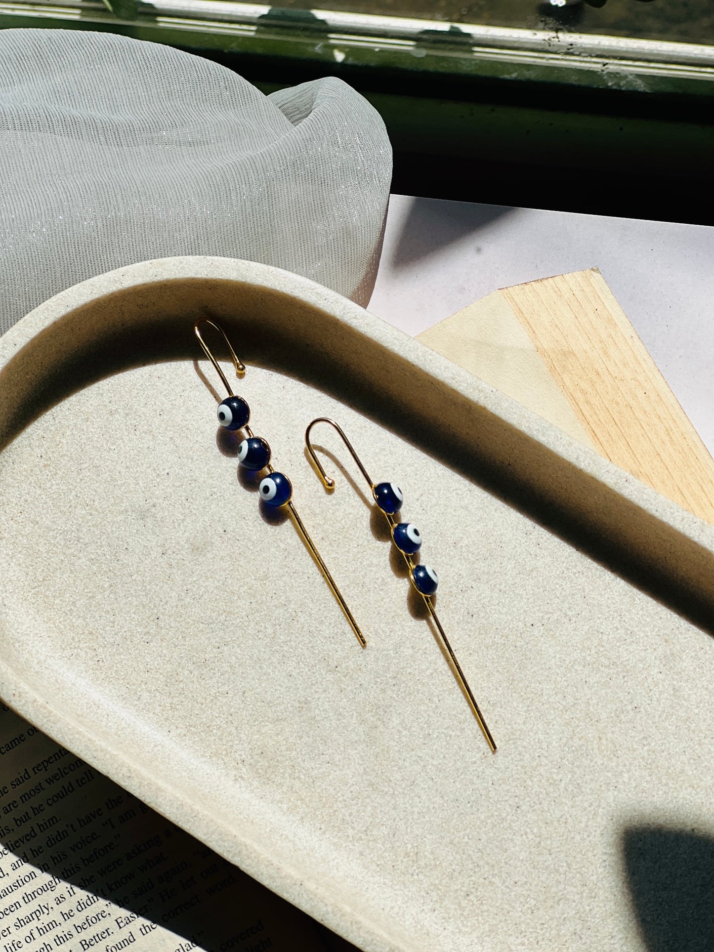 Mystic Pearl Evil Eye Ear Cuff