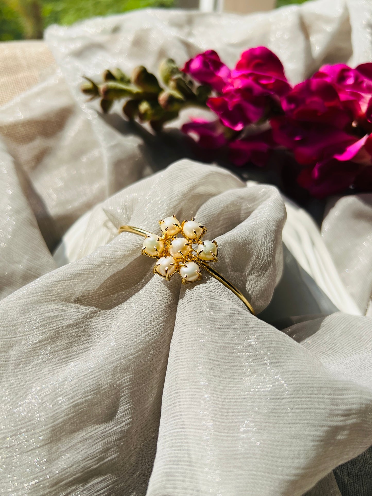 Seraphina Pearl Bangle - bangles