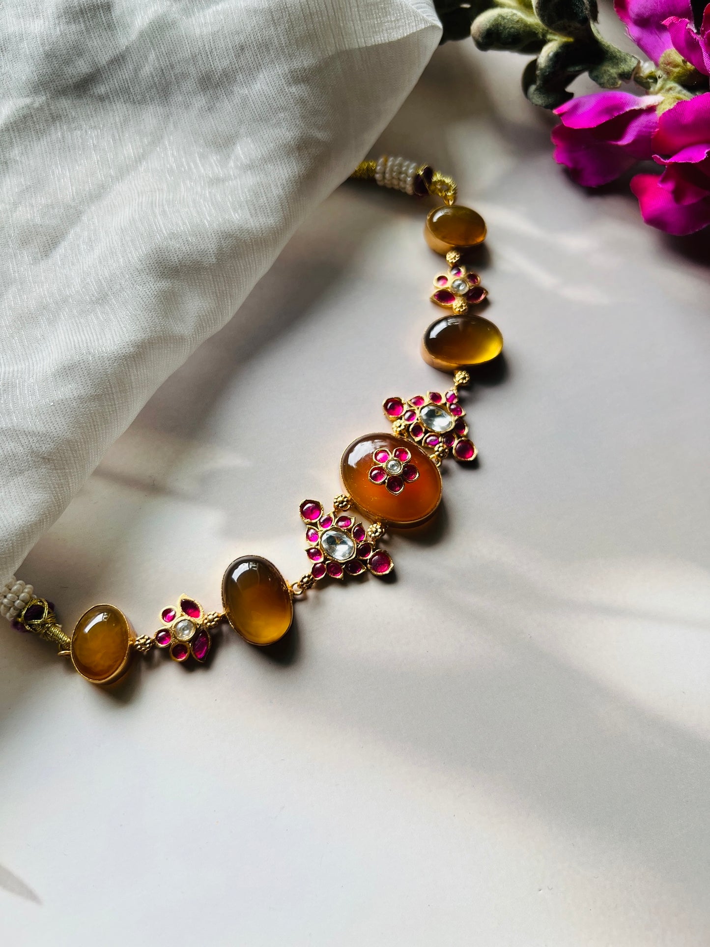 Golden Saffron Glow Choker