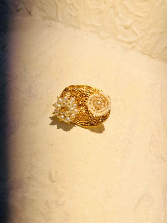 Vintage Pearl Garden Ring