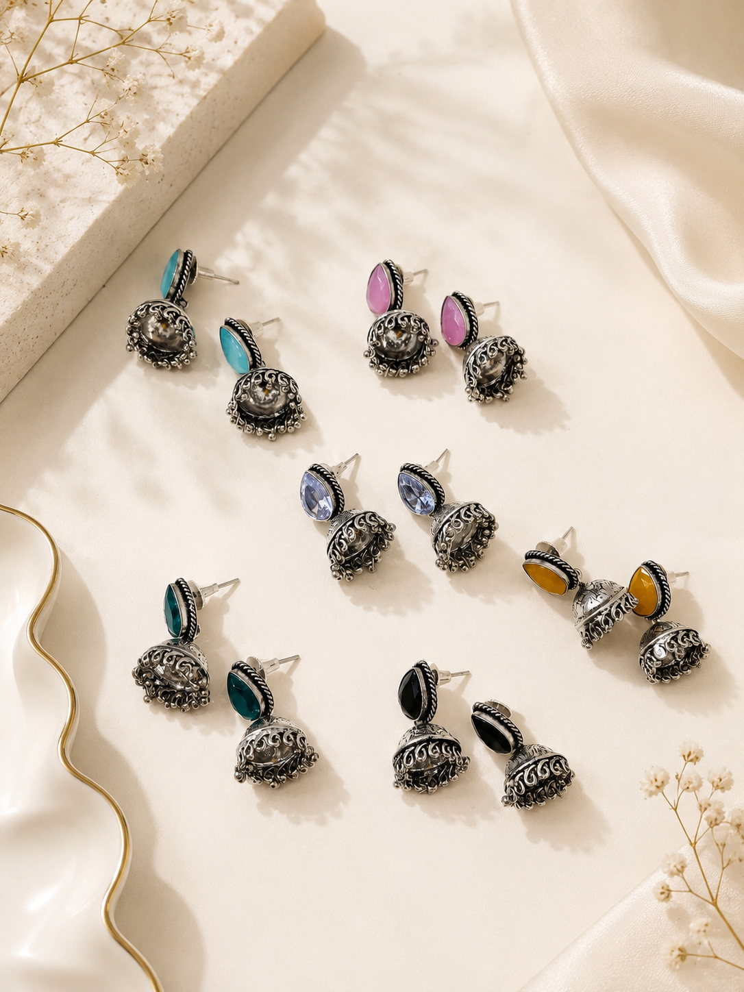 Vanya Stone Jhumkas