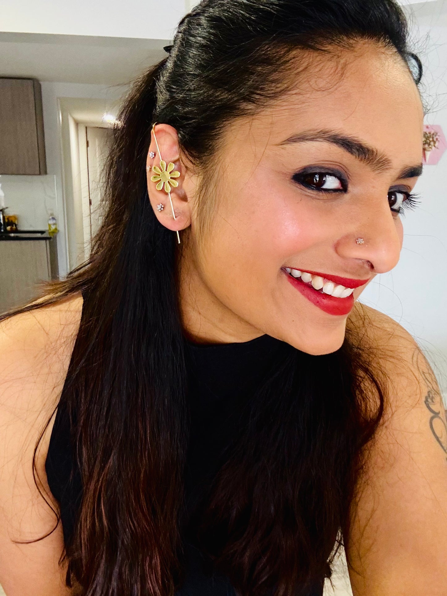 FLOWER EAR CUFFS(PAIR) - Earrings