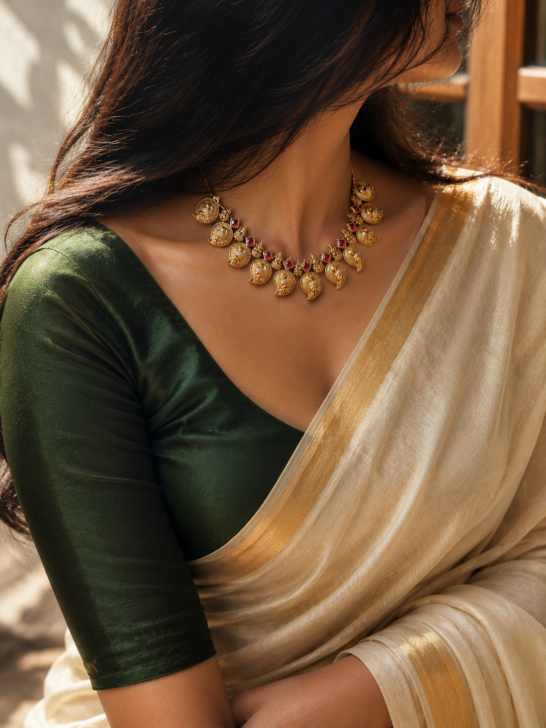 Gajalakshmi Mango Necklace