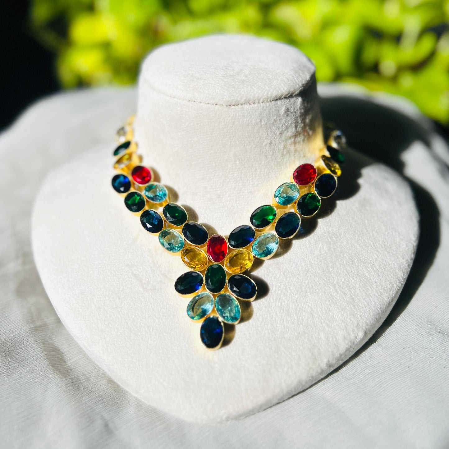ZEYAA MULTI STONE NECKPIECE - Neckpiece