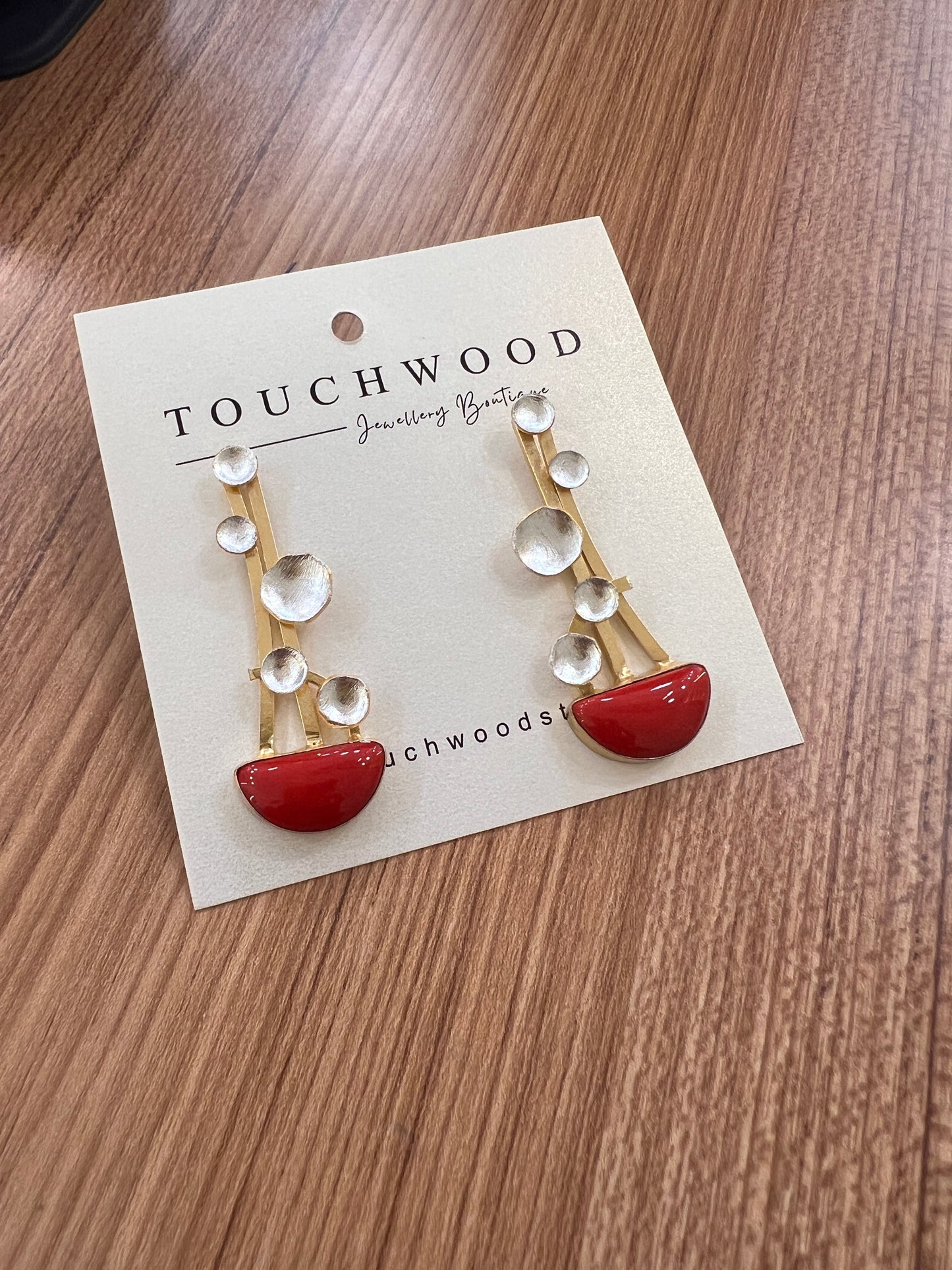 Crimson Cascade Earrings