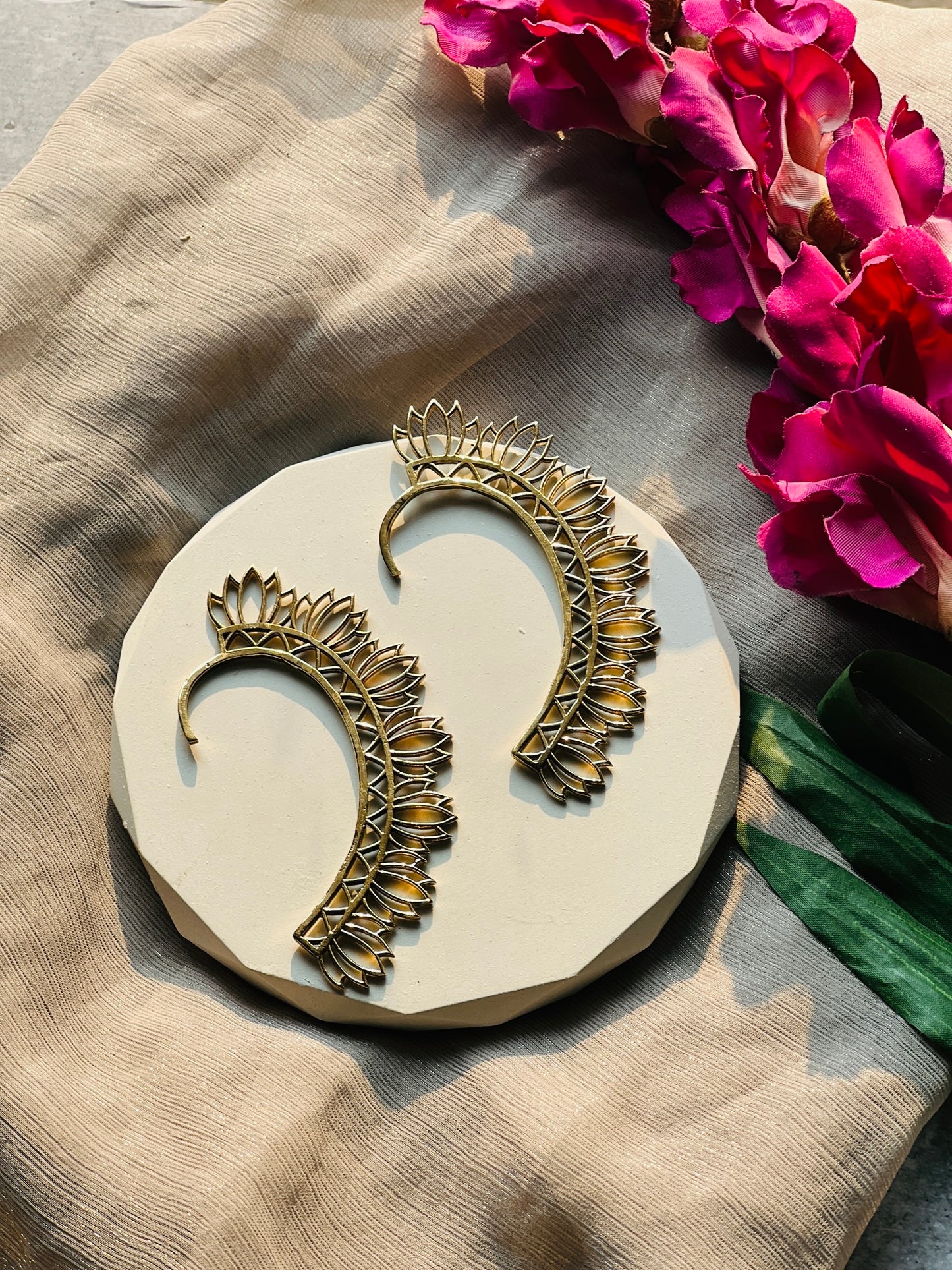 Lotus Bloom Ear Cuffs