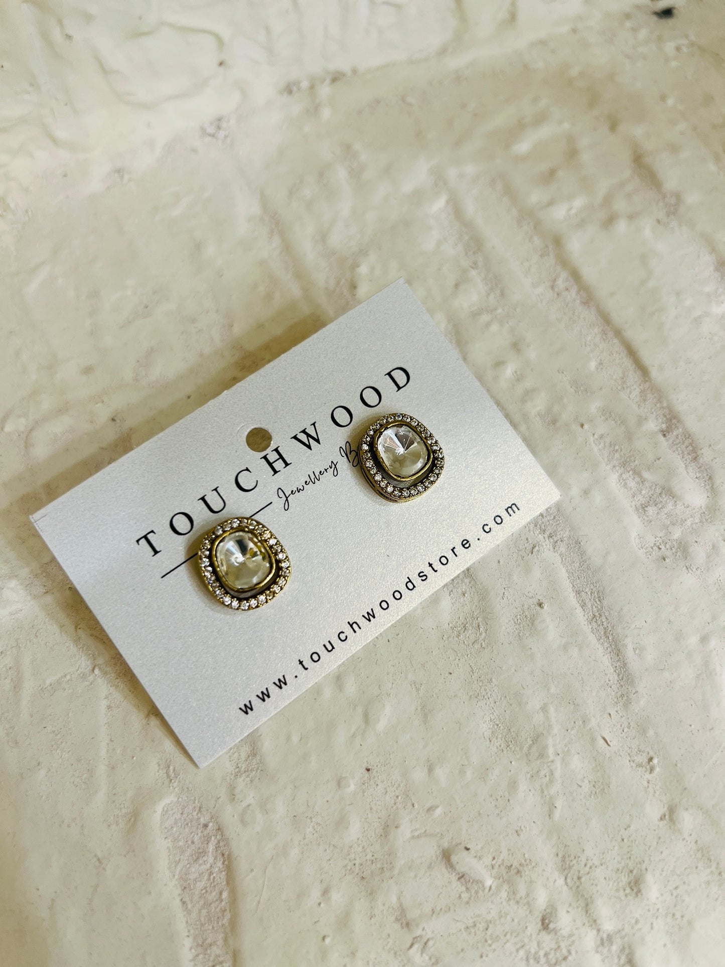 Ivory Halo Studs