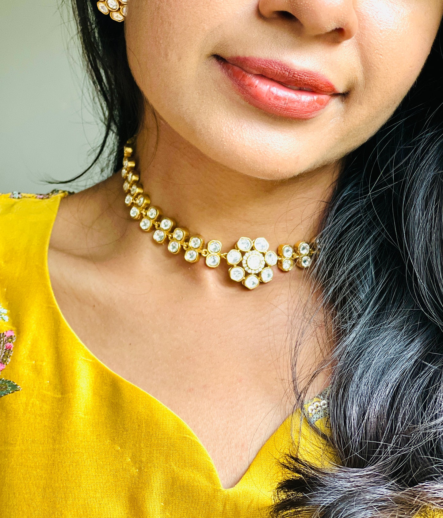 Moonlit Moissanite Choker - Neckpiece