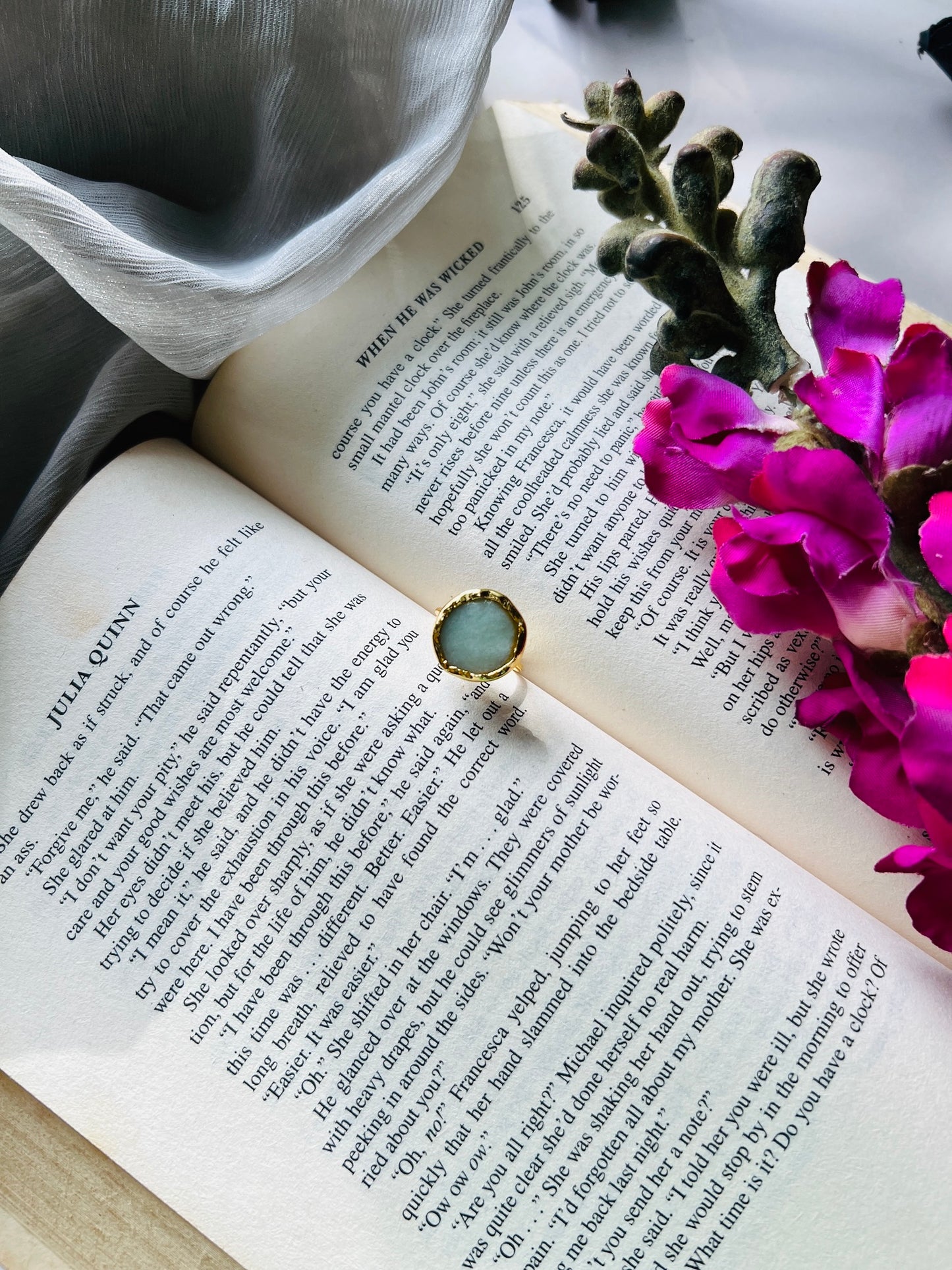 Golden Aura Stone Ring