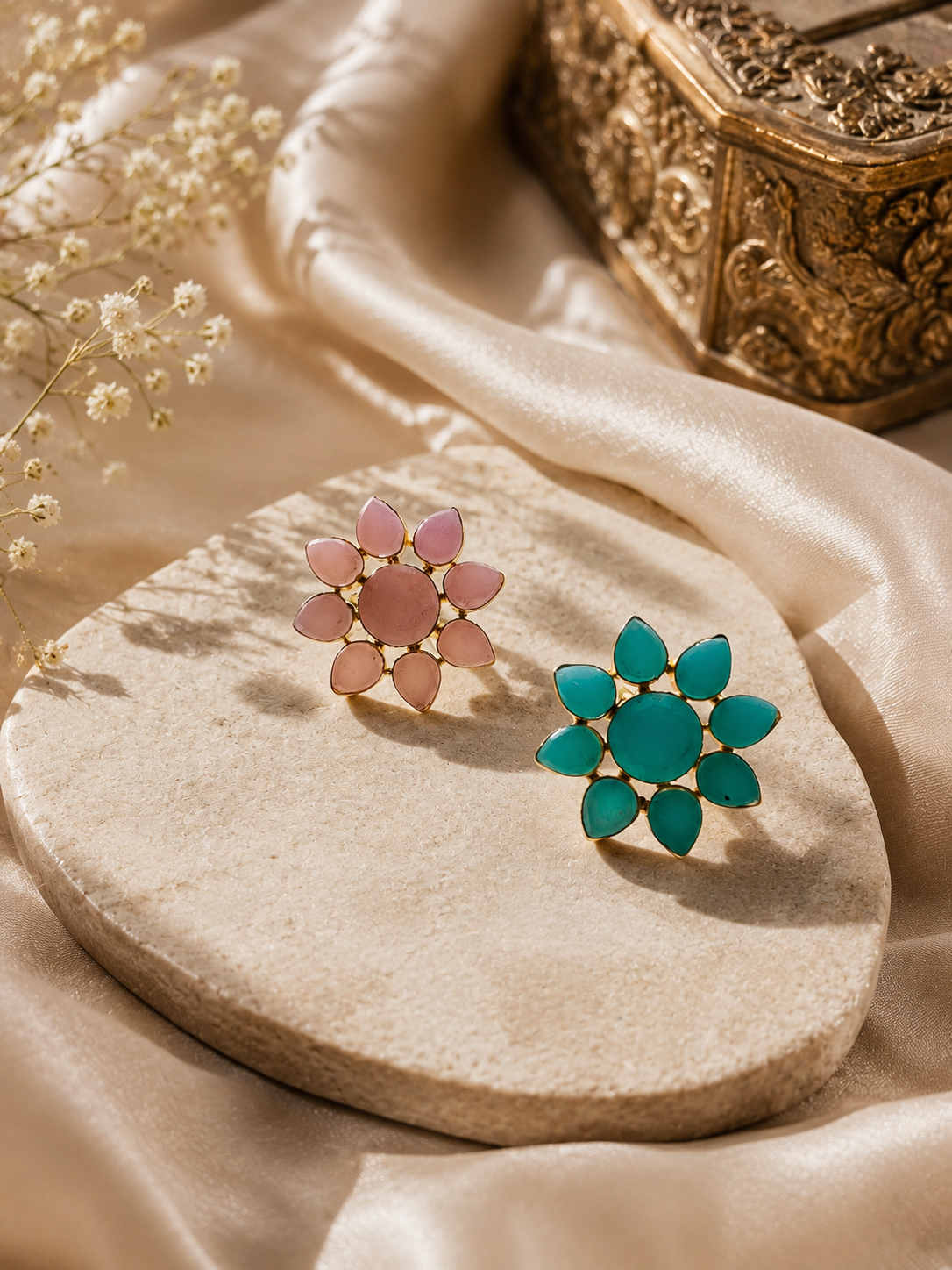 Bloomstone Adjustable Ring