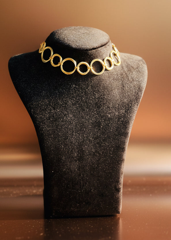 Orbit Gold Circle Choker