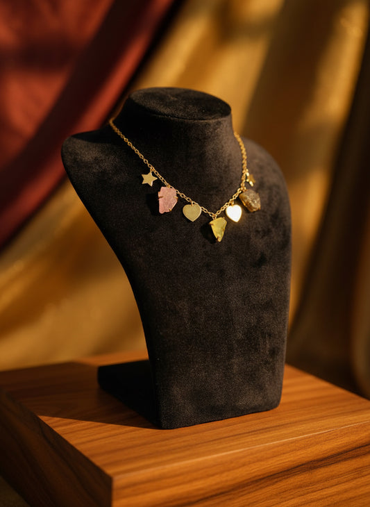 ALVARA NATURAL STONE NECKPIECE - Neckpiece