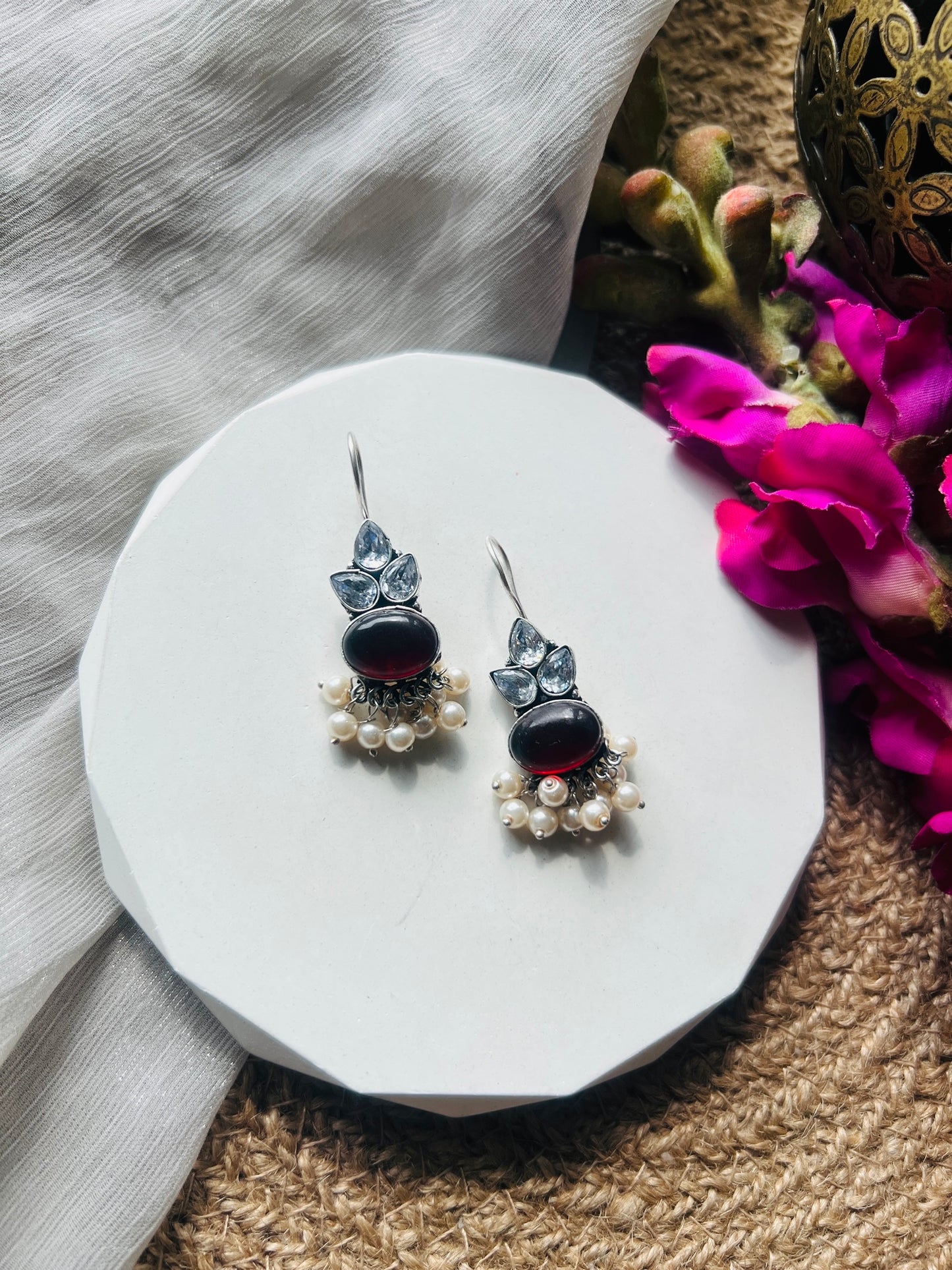 Lustrous Grace Hoops - Earrings