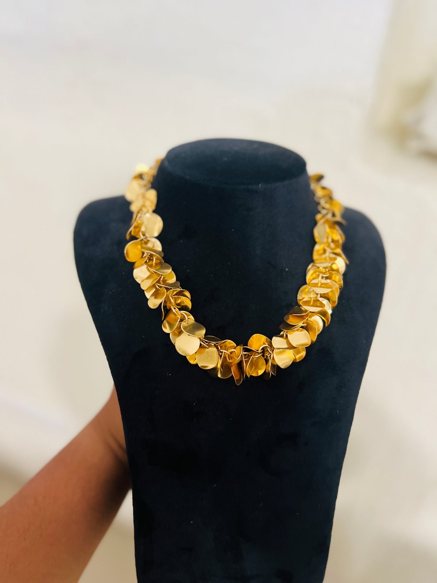 Auric Petal Collar Necklace